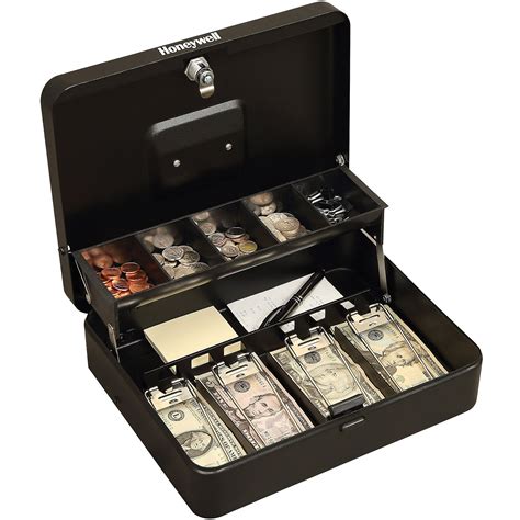 honeywell deluxe steel cash box|honeywell cash box 6213.